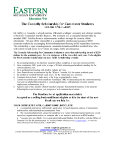 The Connelly Scholarship for Commuter Students