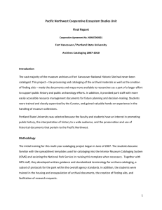 Pacific Northwest Cooperative Ecosystem Studies Unit  Final Report 