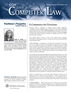Practitioner’s Perspective E-Commerce for Everyone by Holly K. Towle, J.D.