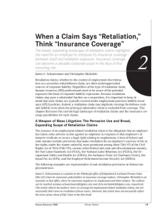 2 When a Claim Says “Retaliation,” Think “Insurance Coverage”