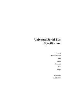Universal Serial Bus Specification Compaq Hewlett-Packard