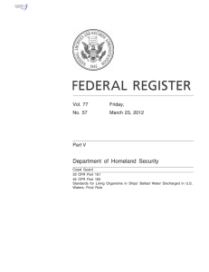Department of Homeland Security Vol. 77 Friday, No. 57