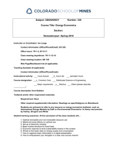 Subject: EBGN/ENGY         ... Course Title: Energy Economics Section:
