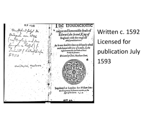 Written c. 1592 • Licensed for publication July