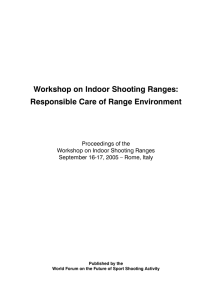 Workshop on Indoor Shooting Ranges: Responsible Care of Range Environment