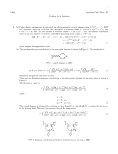 1 8.324 Quantum Field Theory II Problem Set 6 Solutions