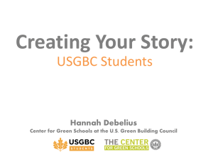 Creating Your Story: USGBC Students Hannah Debelius