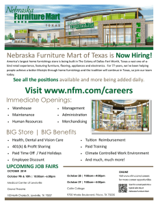 Nebraska Furniture Mart of Texas is Now Hiring!