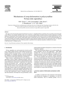Mechanisms of creep deformation in polycrystalline Ni-base disk superalloys R.R. Unocic
