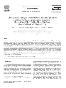 Chalcogenolato-bridged cyclometallated binuclear palladium complexes: Synthesis, spectroscopy, structures of