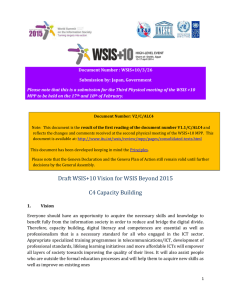 Document Number : WSIS+10/3/26 Submission by: Japan, Government