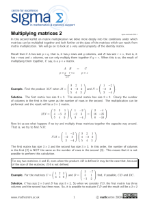 Multiplying matrices 2