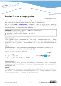 Parallel Forces acting together