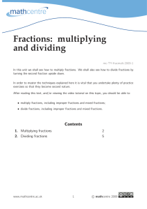 Fractions: multiplying and dividing