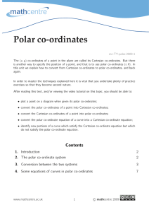 Polar co-ordinates