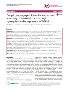 Dehydroandrographolide enhances innate immunity of intestinal tract through