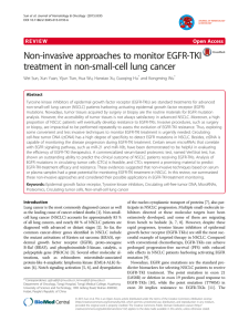 Non-invasive approaches to monitor EGFR-TKI treatment in non-small-cell lung cancer Open Access