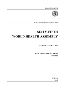 SIXTY-FIFTH WORLD HEALTH ASSEMBLY