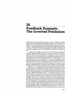 26 Feedback  Example: The Inverted Pendulum