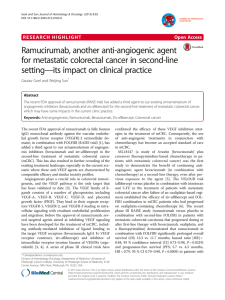Ramucirumab, another anti-angiogenic agent for metastatic colorectal cancer in second-line
