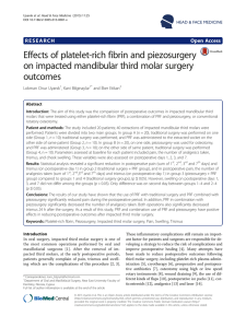 Effects of platelet-rich fibrin and piezosurgery outcomes