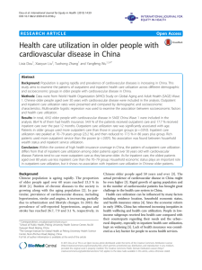 Health care utilization in older people with cardiovascular disease in China