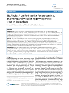 Bio.Phylo: A uniﬁed toolkit for processing, analyzing and visualizing phylogenetic
