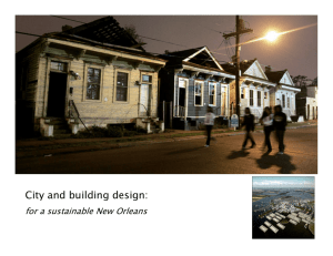 City and building design: for a sustainable New Orleans