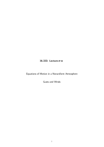 16.333:  Lecture Equations of Motion in a Nonuniform Atmosphere # 14