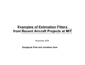 Examples of Estimation Filters from Recent Aircraft Projects at MIT November 2004