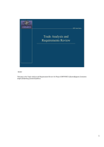 Trade Analysis and Requirements Review EMF ORCE