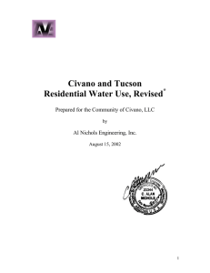 Civano and Tucson Residential Water Use, Revised *