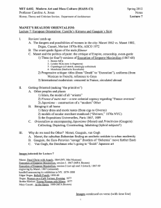 MIT 4.602,  Modern Art and Mass Culture (HASS-CI) Spring 2012 Notes