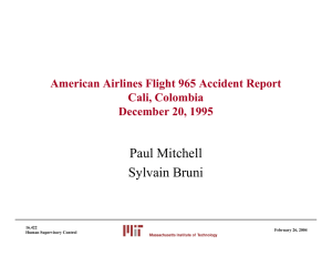 Paul Mitchell Sylvain Bruni American Airlines Flight 965 Accident Report Cali, Colombia
