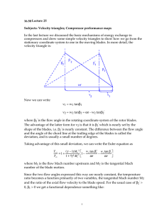 16.50  Subjects: Velocity triangles; Compressor performance maps