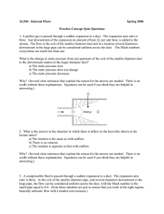 16.540 - Internal Flows Spring 2006 Practice Concept Quiz Questions
