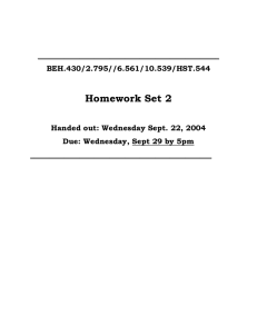 Homework Set 2