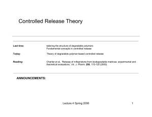 Controlled Release Theory