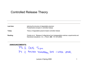 Controlled Release Theory