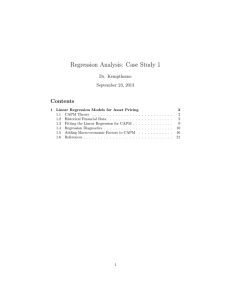 Regression Analysis: Case Study 1 Contents Dr. Kempthorne September 23, 2013