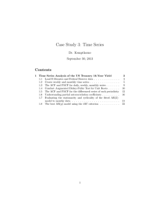Case Study 3: Time Series Contents Dr. Kempthorne September 30, 2013