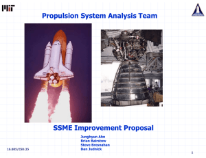 Propulsion System Analysis Team SSME Improvement  r P oposal Junghyun Ahn