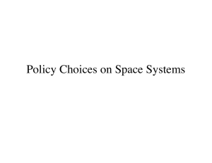 Policy Choices on Space Systems