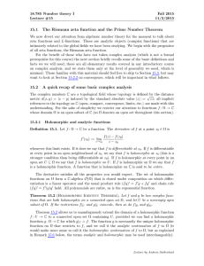 15.1 The Riemann zeta function and the Prime Number Theorem