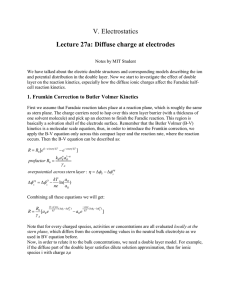 V. Electrostatics Lecture 27a: Diffuse charge at electrodes