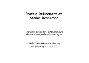 Protein Refinement at Atomic Resolution