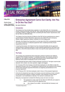 Enterprise Agreement Carve Out Clarity: Are You Introduction
