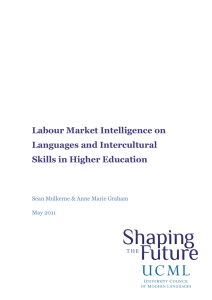 Labour Market Intelligence on Languages and Intercultural Skills in Higher Education