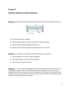 Lecture 5 Solution Method for Beam Deflection q l