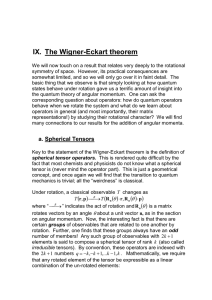 IX.  The Wigner-Eckart theorem